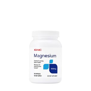 Magnesium Capsules 500mg - 120 Capsules (120 Servings) | GNC